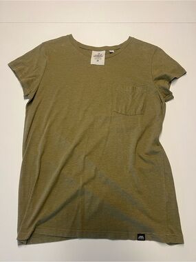 Cheap Monday Olive Green Short Sleeve Pocket Tee